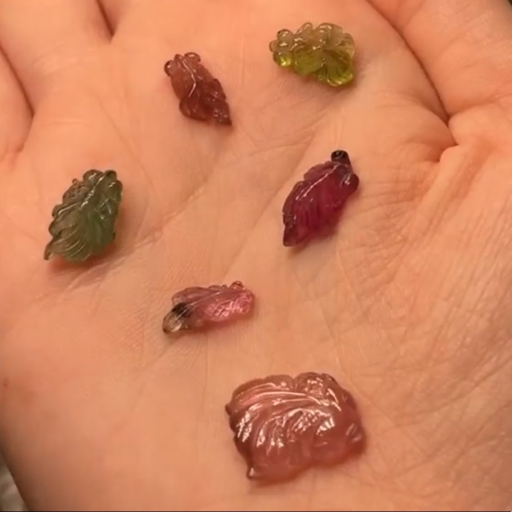 *rare* tourmaline hand carved fish